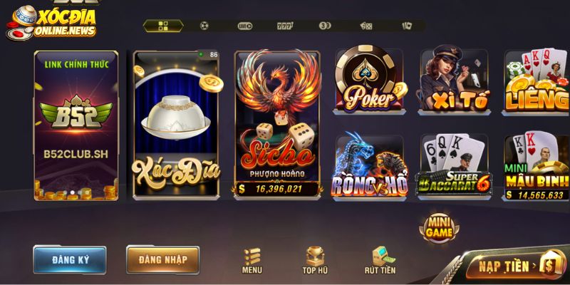 Giới thiệu cổng game Xóc đĩa B52